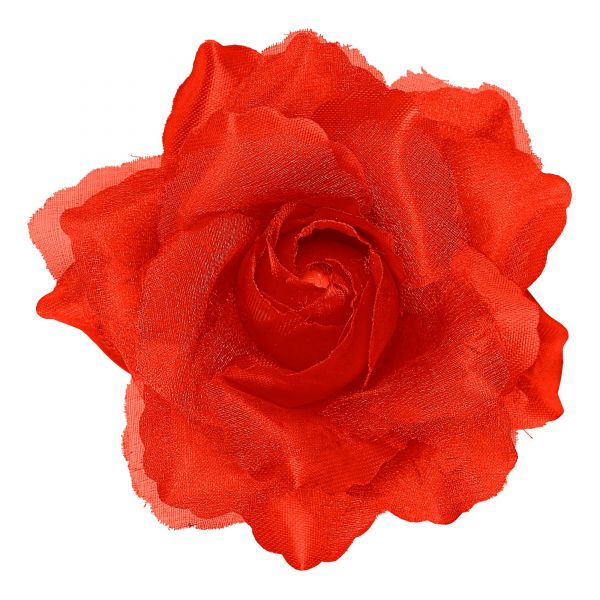 Haarspange mit roter Rose und , - Widmann