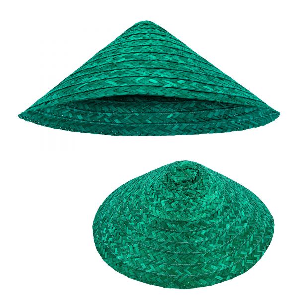 Vietkong Strohhut Grün, - Widmann