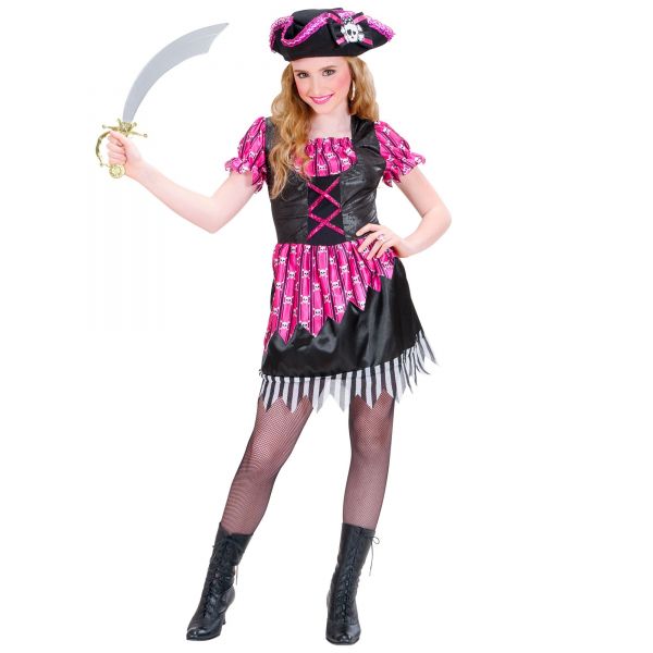 Fancy Buccaneer (Kleid, Hut), 158 cm / 11-13 Jahre - Widmann