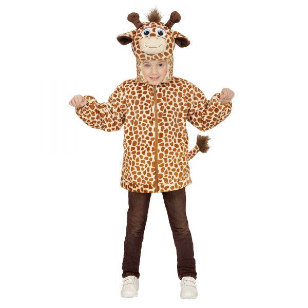 Giraffe Soft Plüschkostüm (Jacke mit Kapuze), 104 cm / 2-3 Jahre - Widmann