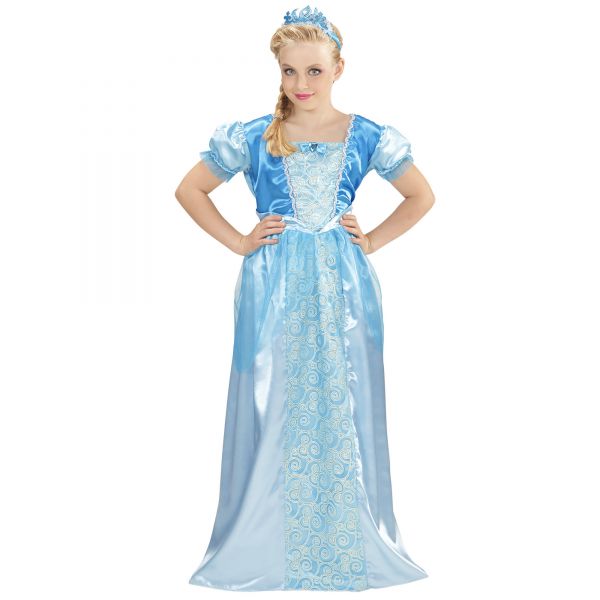 Schneeprinzessin (Kleid, Tiara), 116 cm / 4-5 Jahre - Widmann