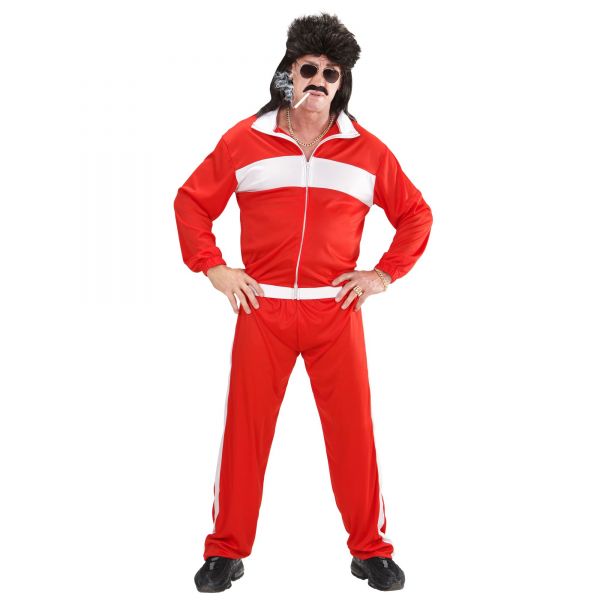 80er Jahre Trainingsanzug (Oberteil, Hose), L - Widmann
