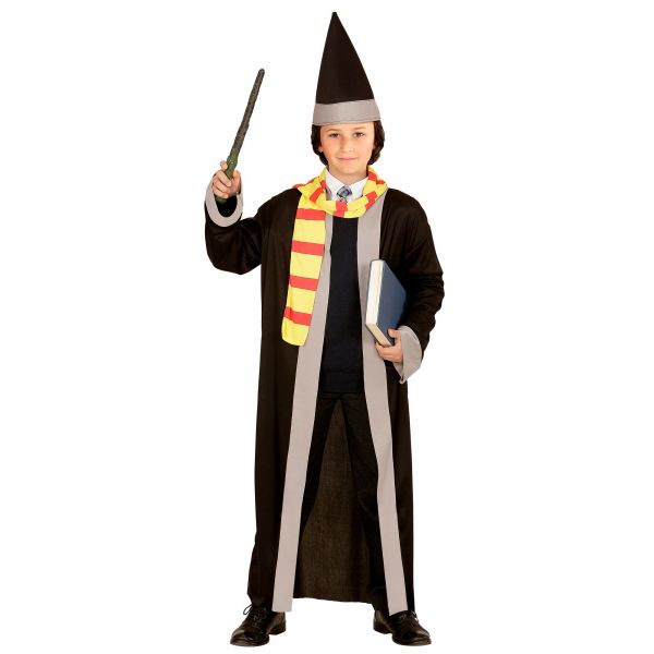 Zauberer (Robe, Schal, Hut), 140 cm / 8-10 Jahre - Widmann