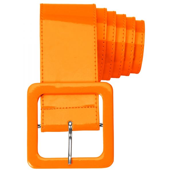 Neon Orangener Vinylgürtel, - Widmann