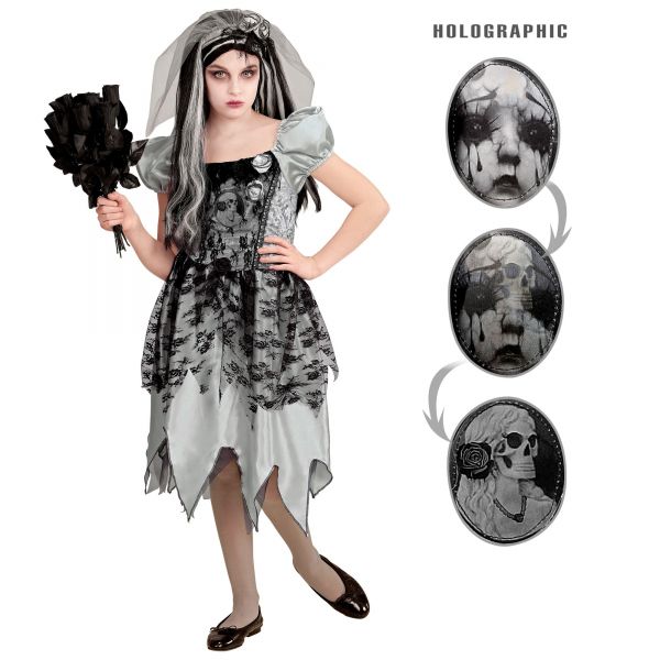 Geisterbraut (Kleid, Brautschleier), 158 cm / 11-13 Jahre - Widmann