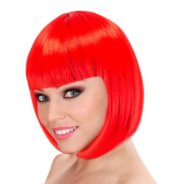 Rote Lou Lou Perücke in Box, - Widmann