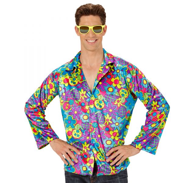 Hippie Flower Shirt, M/L - Widmann