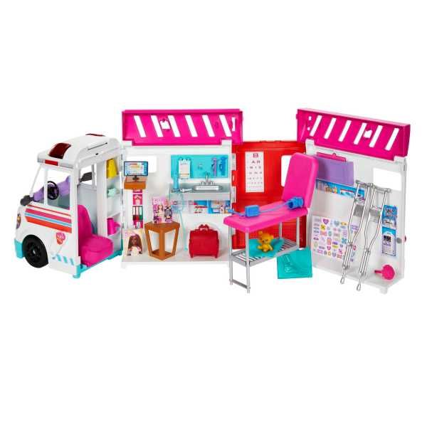 Barbie 2-in-1 Krankenwagen Spielset (mit Licht & Geräuschen) - Barbie