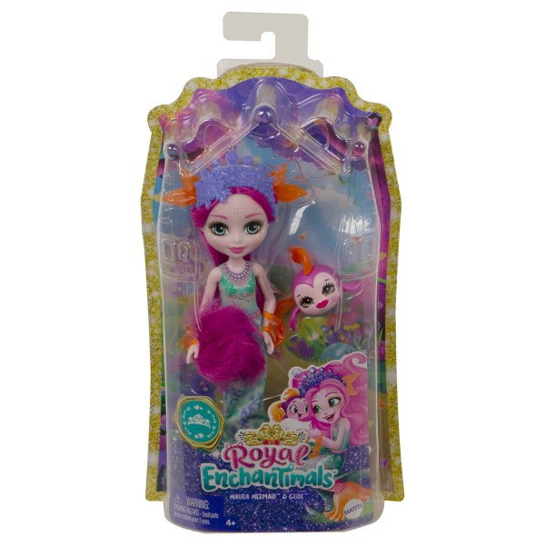 ENCHANTIMALS Enchantimals Royals Meer- jungfrau Maura & Glide, 15 cm, Zubehör, ab 4 Jahren - ENCHANTIMALS