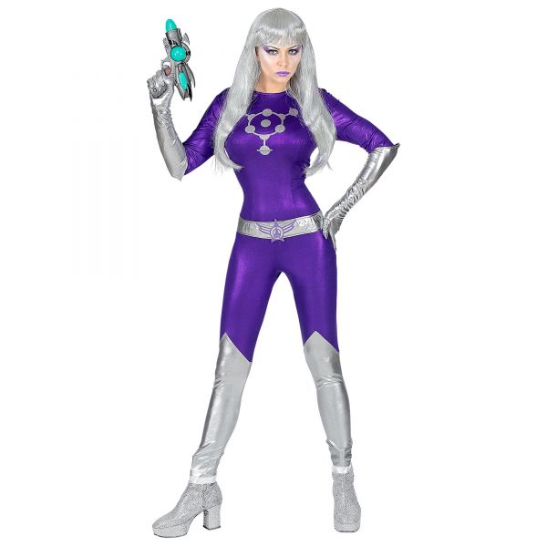 Aliengirl (Overall, Gürtel, Handschuhe), M - Widmann