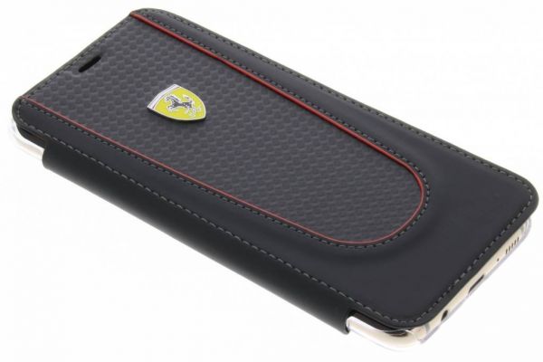 Ferrari S8P PIT STOP Book CaseRed Trim Black Carbon fuer Galaxy S8 Plus - Ferrari