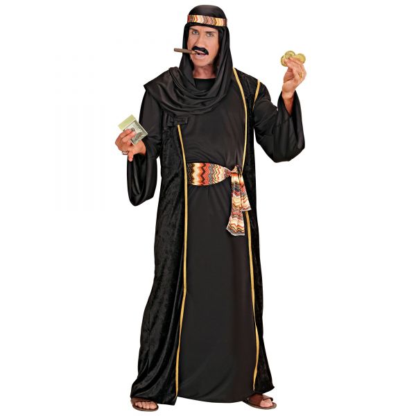 Arabischer Scheich (Robe - Lange Weste - Gürtel - Kopftuch), L - Widmann
