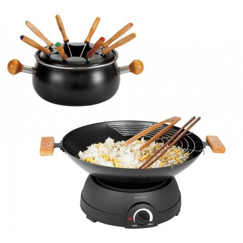 DomoClip Elektrischer Wok und Fondue Set - Domo Clip