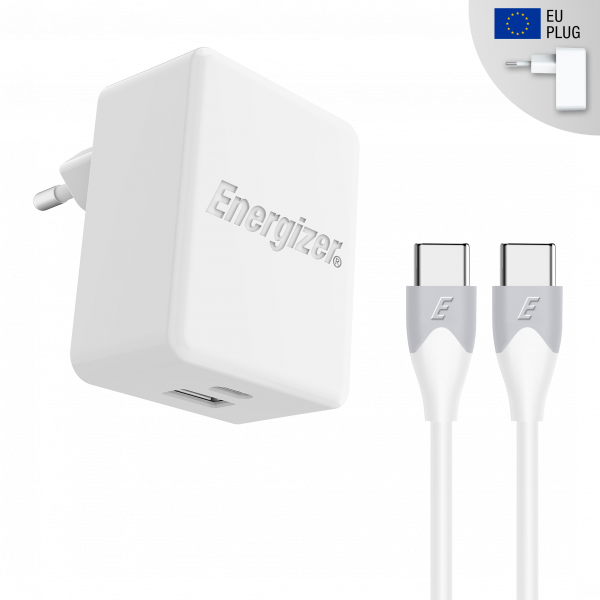 ENERGIZER Ultimate Wall Charger Power Delivery 30W 1USB-C/1USB-A inkl. USB-C2 Kabel - Energizer