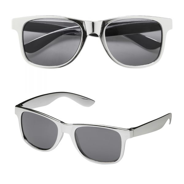 Brille in Silbermetallic, - Widmann