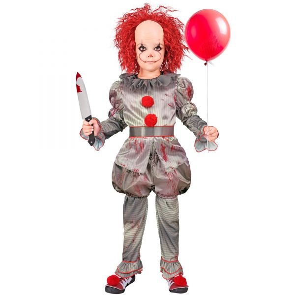 Killer Clown (Hemd, Hose, Shorts, Gürtel, Überschuhe), 158/11-13 Jahre - Widmann