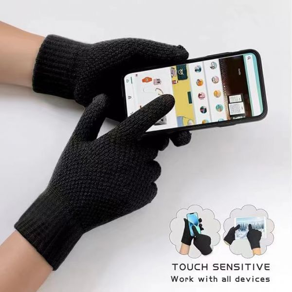 Swissten Winterhandschuh für Smartphones Frauen Schwarz - Swissten