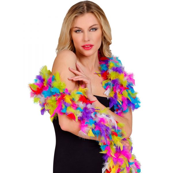 Federboa Mehrfarbig - 1,80 M - 50 G, - Widmann