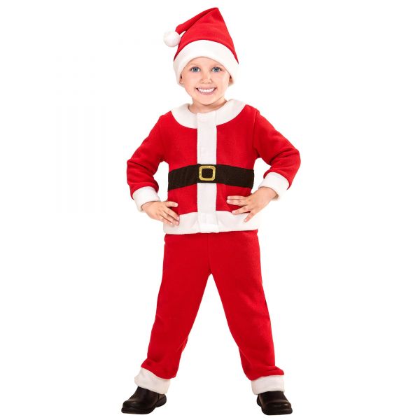 Baby Weihnachtsmann für Jungen (Oberteil, Hose, Mütze), 110 cm / 3-4 Jahre - Widmann