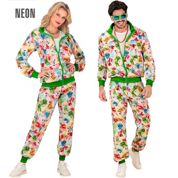 Euro Party Fashion Trainingsanzug (Oberteil, Hose), M - Widmann