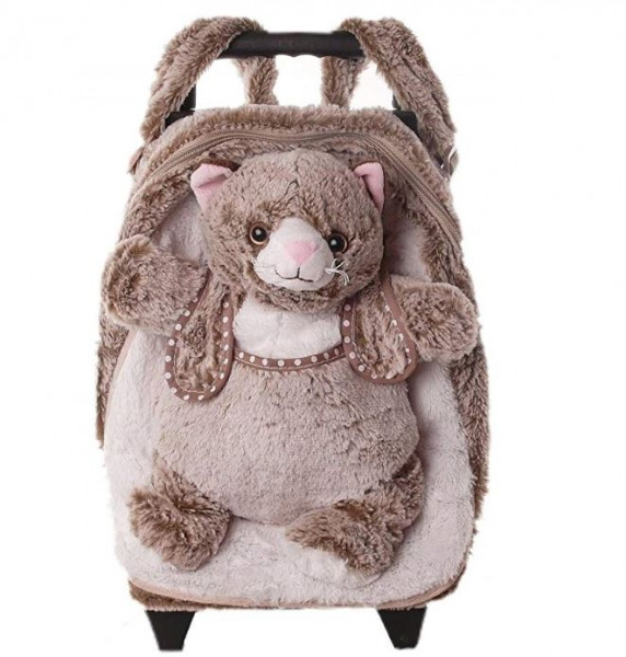 Inware Kindertrolley Katze mit abnehbarem Plüschtier - Inware