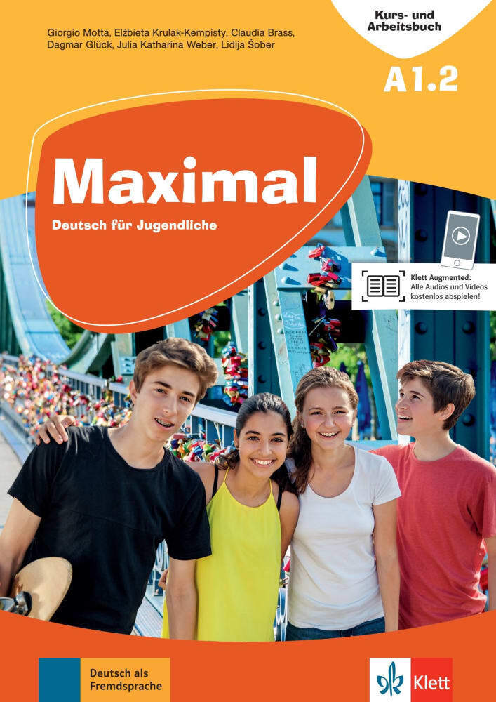 Maximal A1.2: Deutsch für Jugendliche. Kurs- und Arbeitsbuch mit Audios und Videos
