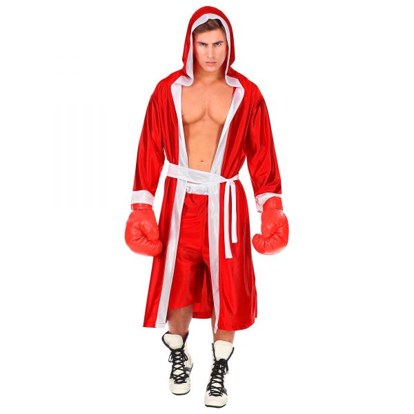 Boxer Rot (Kapuzenumhang, Gürtel, Shorts), M - Widmann