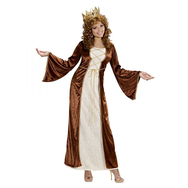 Mittelalterliche Prinzessin (Kleid, Halsband, Krone mit Edelsteinen), M - Widmann