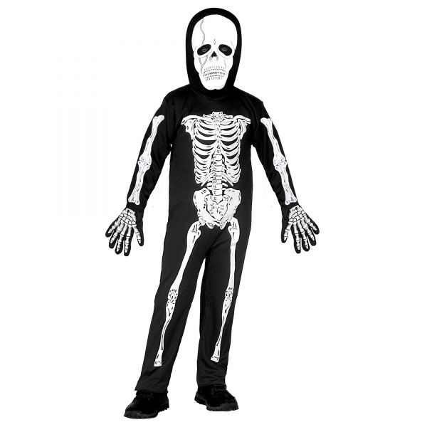 Skelett (Kostüm, Maske), 110 cm / 3-4 Jahre - Widmann
