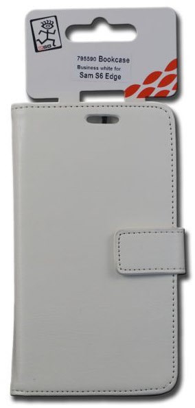 2GO S6Edge Book Case Business weiss fuer Samsung Galaxy S6 Edge - 2Go
