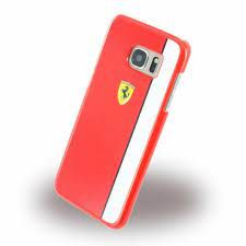 Ferrari PADDOCK Backcover Red Glossy & White fuer Samsung Galaxy S7 - Ferrari