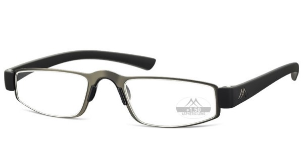 Montana Lesehilfen Matt Gunmetal + Black Dioptrien 2.5 - Montana