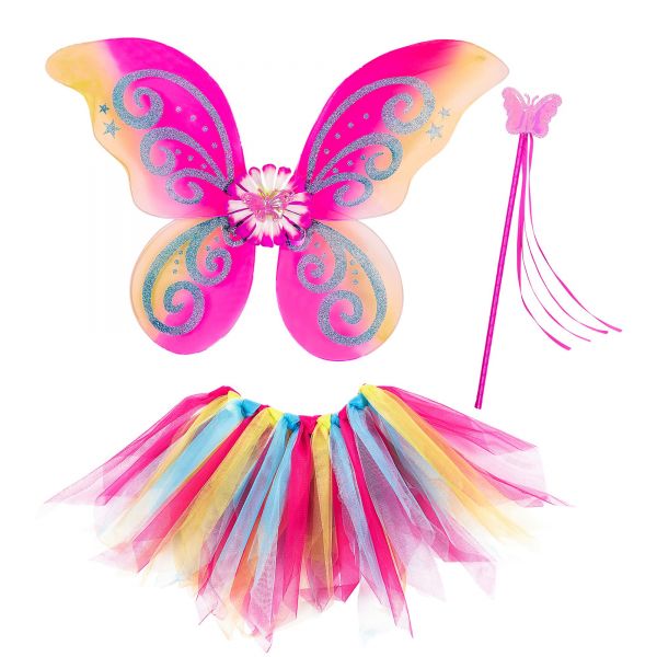 Magic Fairy Bunt (Tutu, Flügel, Feenstab), - Widmann