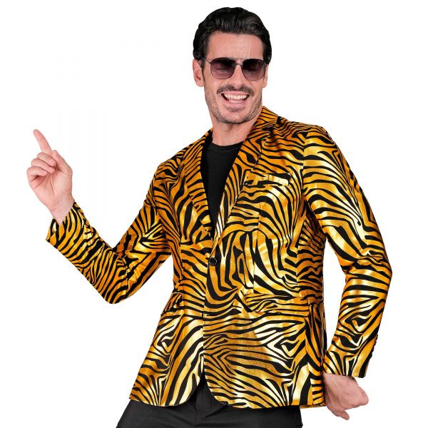Goldenes Animal Print Party Fashion Jackett (Jackett), M - Widmann