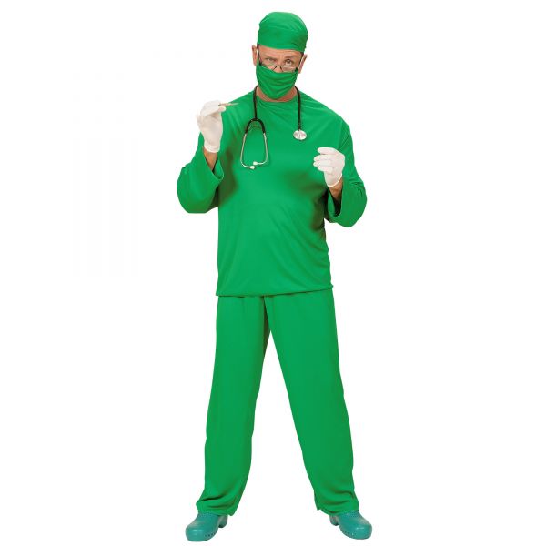 Chirurg (Oberteil, Hose, Kopfbedeckung, Mundschutz), S - Widmann