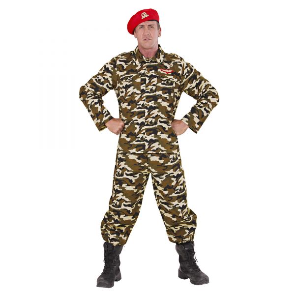 Soldat (Oberteil, Hose, Mütze), L - Widmann