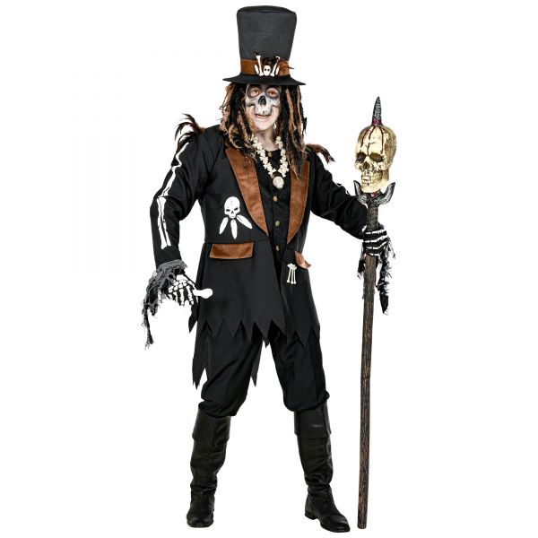 Voodoo Priester (Oberteil mit Weste, Hut), S - Widmann