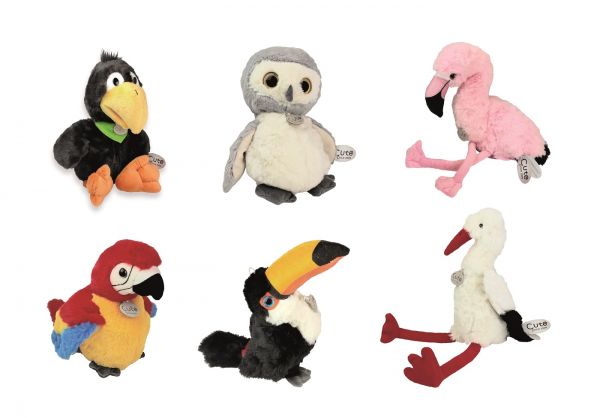 Inware Vögel 6-fach sortiert ca 25 cm - Inware