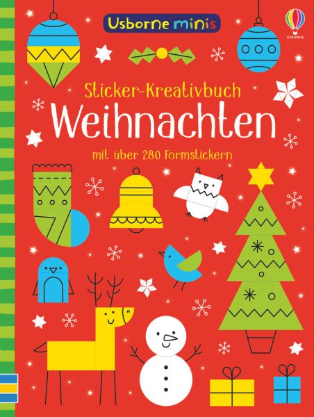 Usborne Minis - Sticker-Kreativbuch: Weihnachten: Mit über 280 Formsticker - Usborne Verlag
