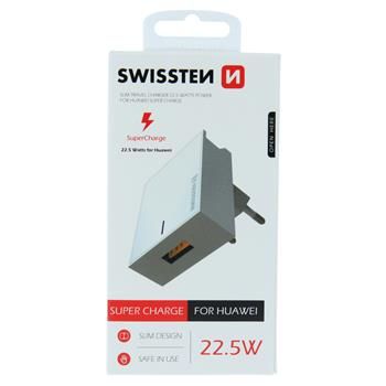 SWISSTEN TRAVEL CHARGER FOR HUAWEI SUPER FAST CHARGE 22.5W WHITE - Swissten