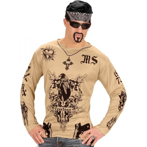 Latino Gangster (Shirt Tattoo), XL - Widmann