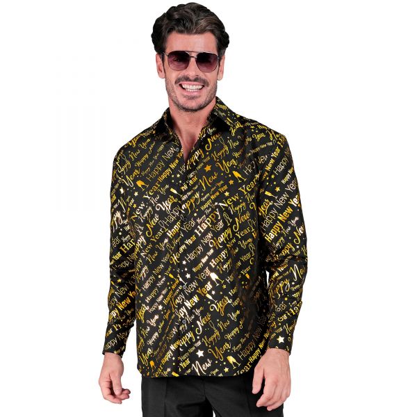 Happy New Year Party Fashion Hemd (Hemd), XXL - Widmann