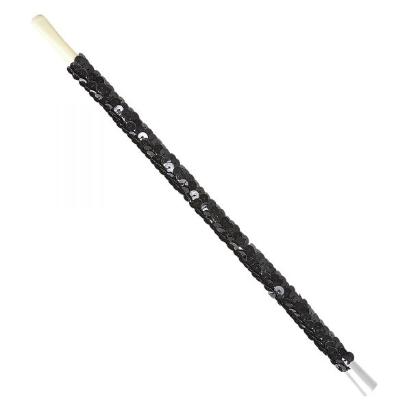 Schwarze Zigarettenspitze mit Pailletten 30 cm, - Widmann