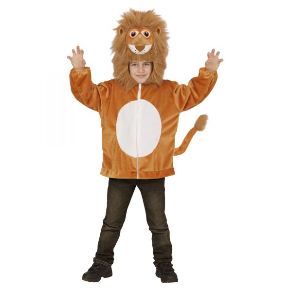 Löwe Soft Plüschkostüm (Jacke mit Kapuze), 98 cm / 1-2 Jahre - Widmann