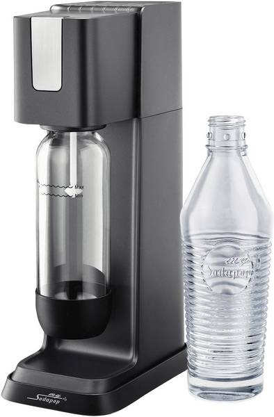 mySodapop Jerry schwarz/anthrazit 2Stk 1L PET-Flasche inkl. CO2 Zylinder + 3 Essencen - mySodapop