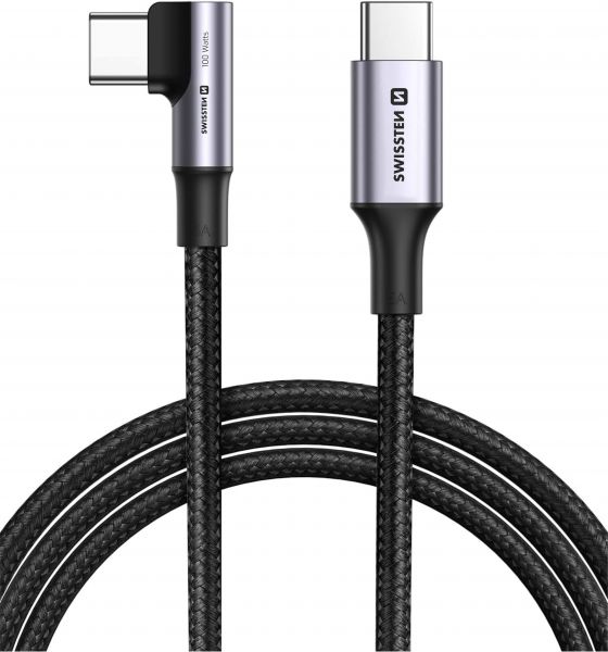 Swissten Datenkabel USB-C/USB-C 5A (100W) FOR LAPTOP 2 M Schwarz - Swissten