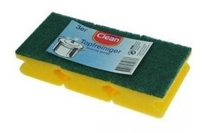 Schwamm Topfreiniger CLEAN mit Griffleiste 3er - Clean