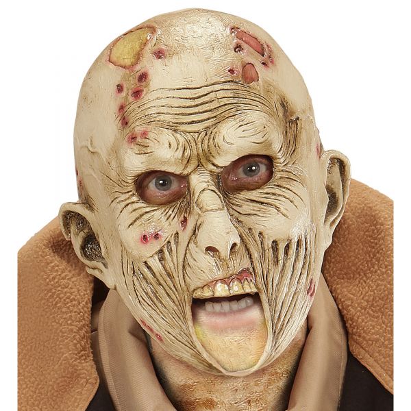 3/4 Maske Zombie mit Offenem Mund, - Widmann