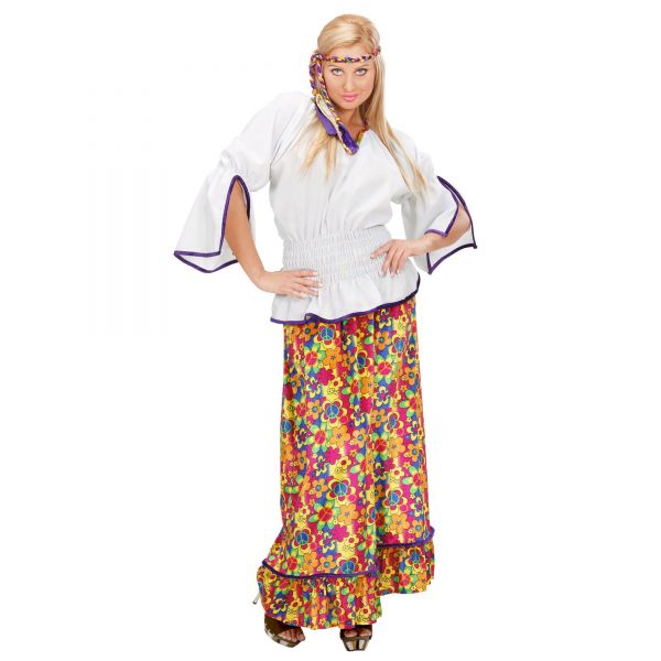 Hippie Woman aus Samt (Bluse, Rock, Stirnband), S - Widmann