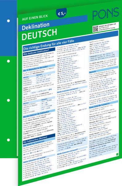 PONS Deklination Deutsch auf einen Blick: Die richtige Endung für alle vier Fälle - PONS